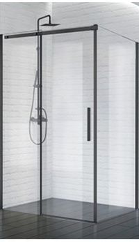 Душевое ограждение BELBAGNO Acqua 140x90x195 черный профиль