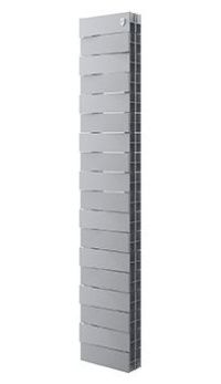 Радиатор биметаллический ROYAL THERMO PianoForte Tower 18 секции, бок. подк. 280/1440 Silver Satin